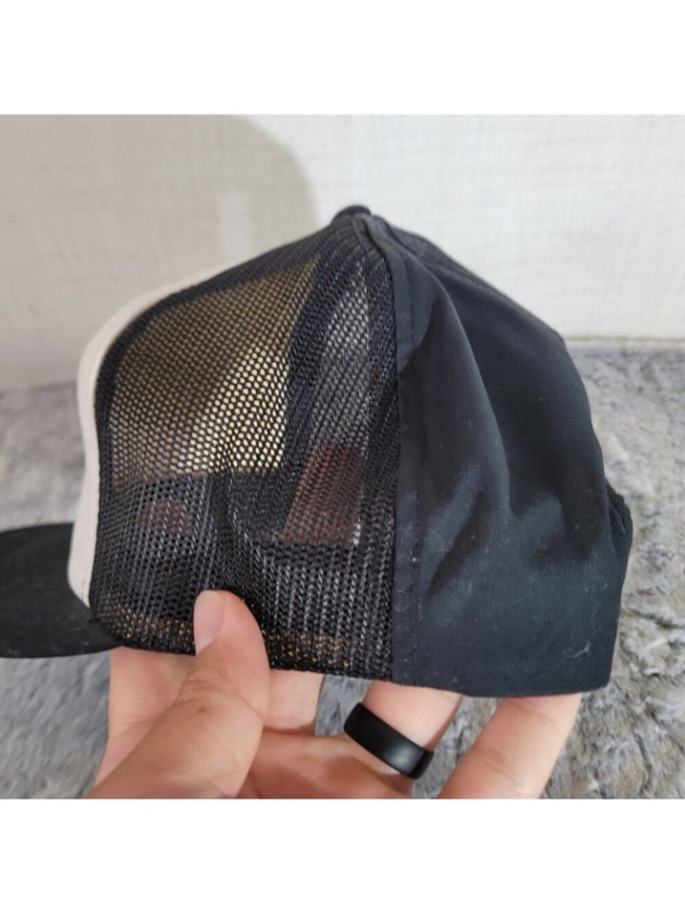 Vintage 80s Beneath This Cap Is A Winner Trucker Hat Snapback Mesh USA Humor - Picture 3 of 6